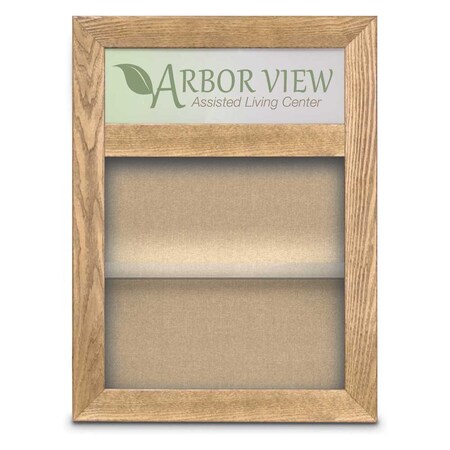 United Visual Products Outdoor Enclosed Combo Board, 48"x36", Gold Frame/Black & Keylime UVCB4836ODG-BLACK-KEYLIME